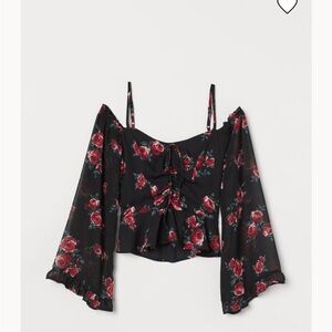 H&M new with tags off the shoulder floral top